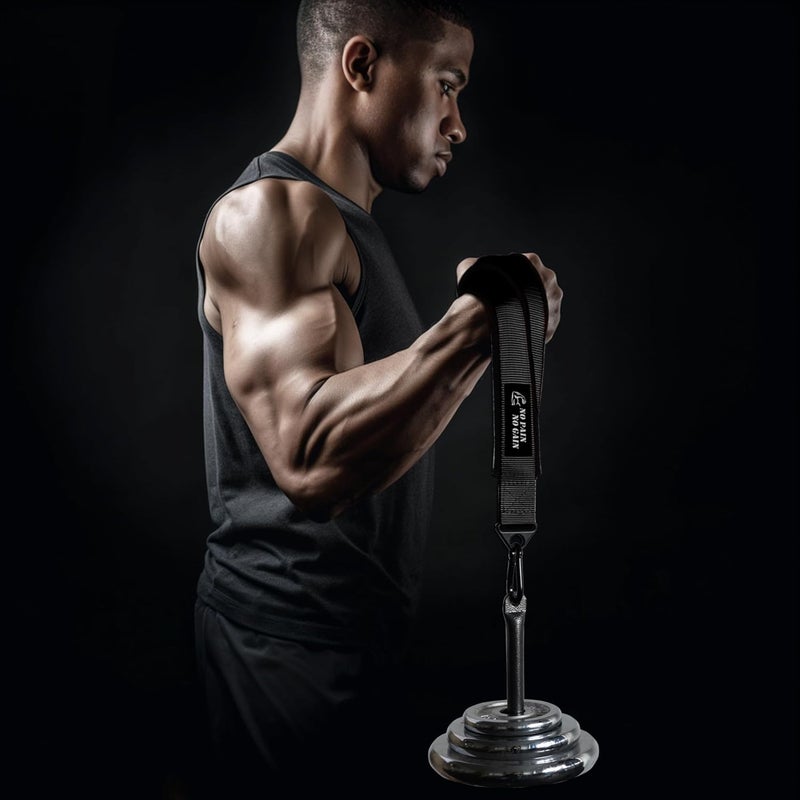 Lights Mountain Arm Wrestling Training Strap Belt Hand Grip Arm Finger Forearm Exerciser Strengthener for Cable Machine and Free Weight - Image 5